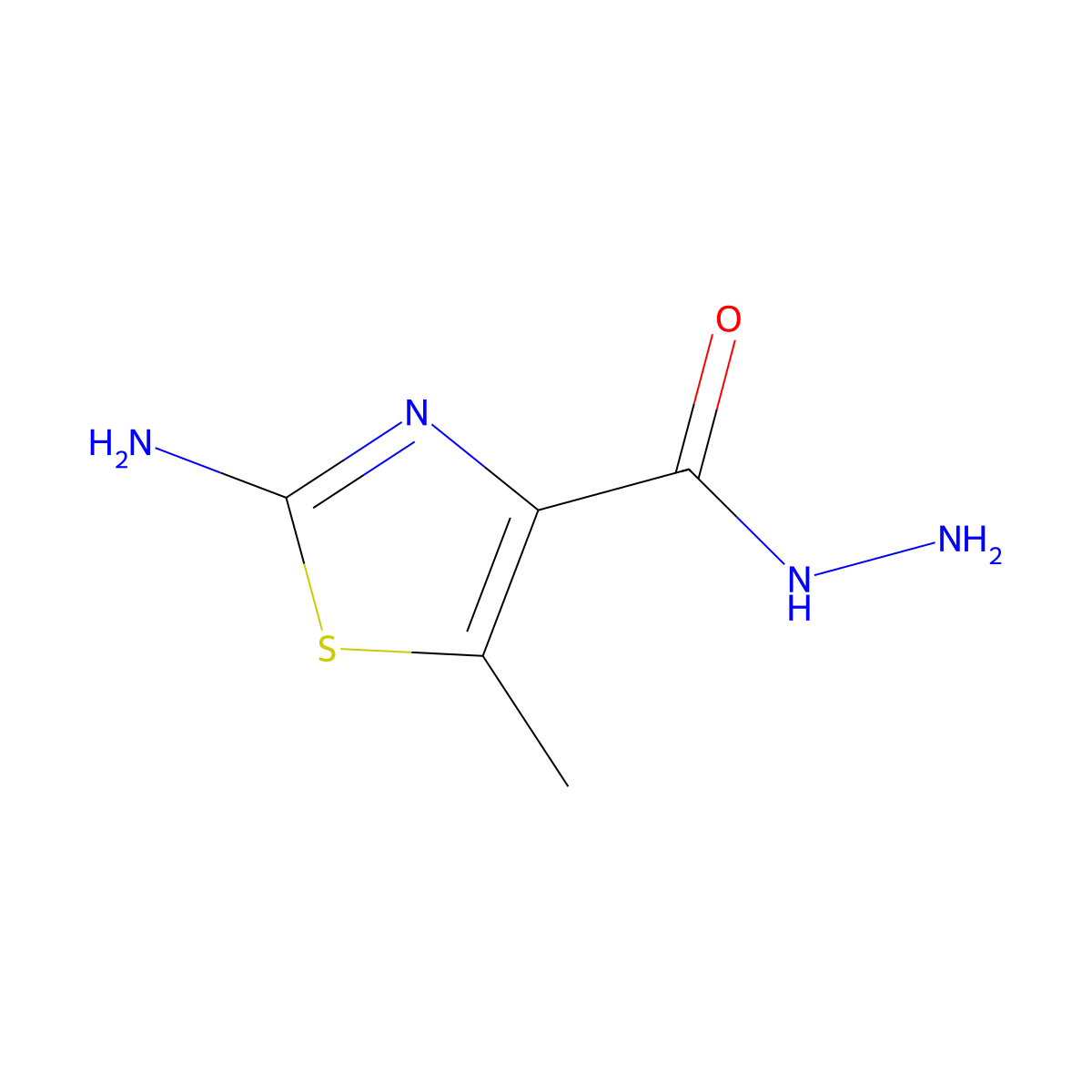 2-Amino-5-methylthiazole-4-carbohydrazide molecular structure, CAS 1379308-65-2