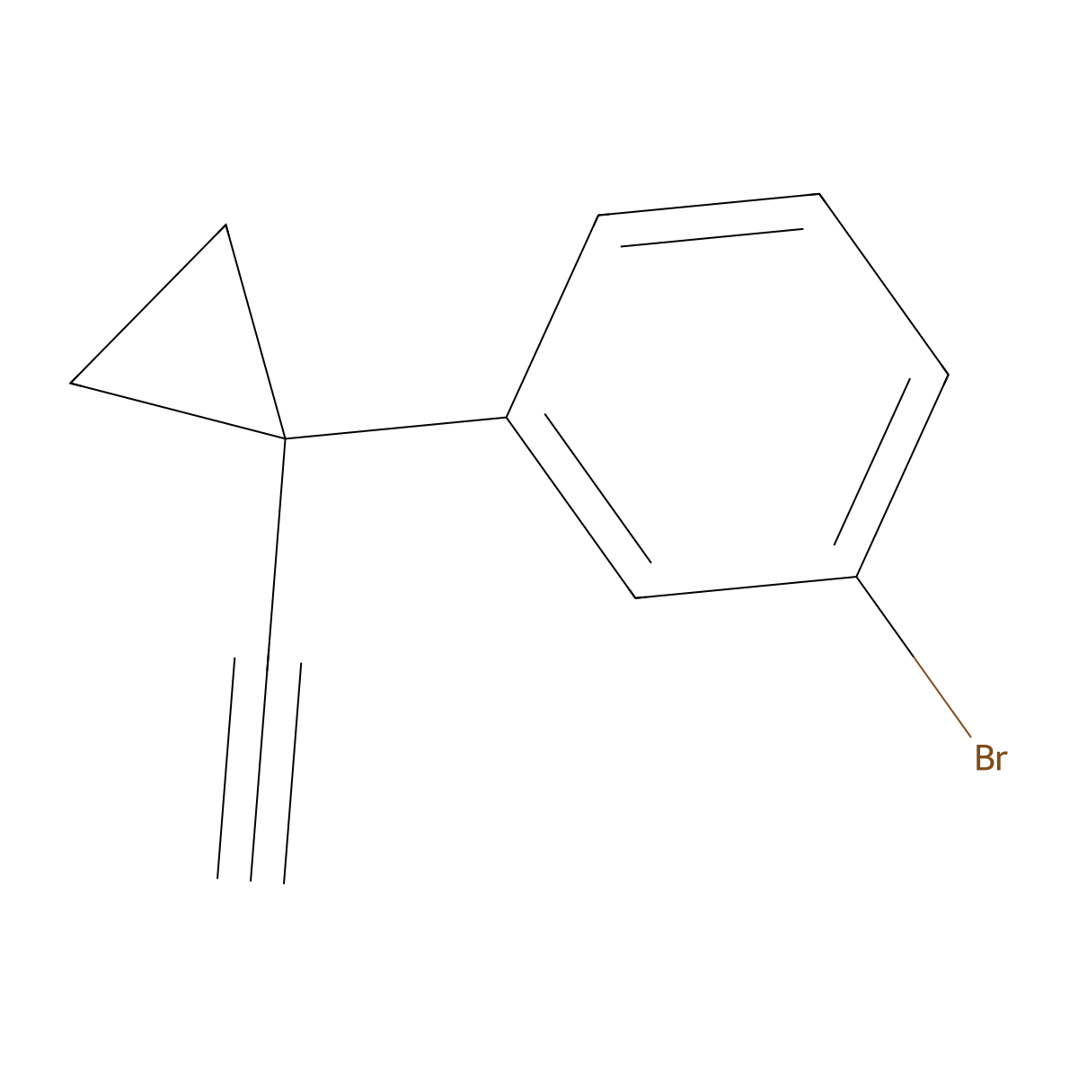 1-Bromo-3-(1-ethynylcyclopropyl)benzene molecular structure, CAS 1379308-96-9