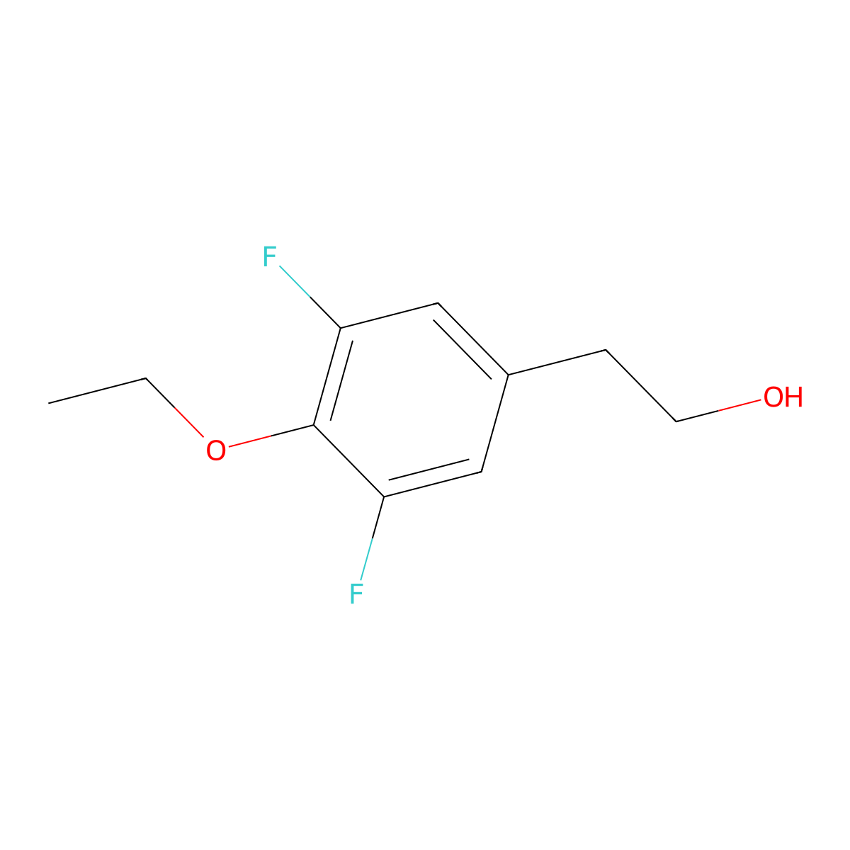 3,5-Difluoro-4-ethoxyphenethyl alcohol molecular structure, CAS 1379309-60-0