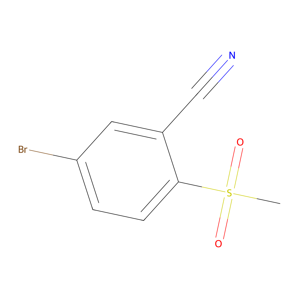5-Bromo-2-methanesulfonylbenzonitrile molecular structure, CAS 1379309-82-6