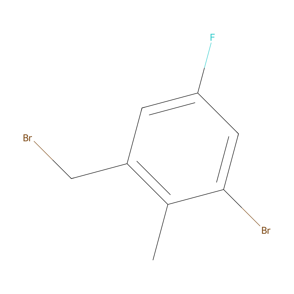 1-Bromo-3-(bromomethyl)-5-fluoro-2-methylbenZene molecular structure, CAS 1379309-96-2