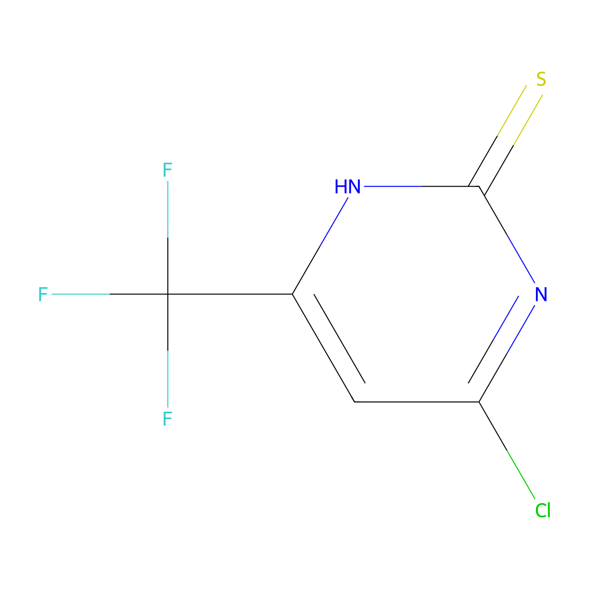 4-Chloro-6-(trifluoromethyl)pyrimidine-2-thiol molecular structure, CAS 1379310-59-4