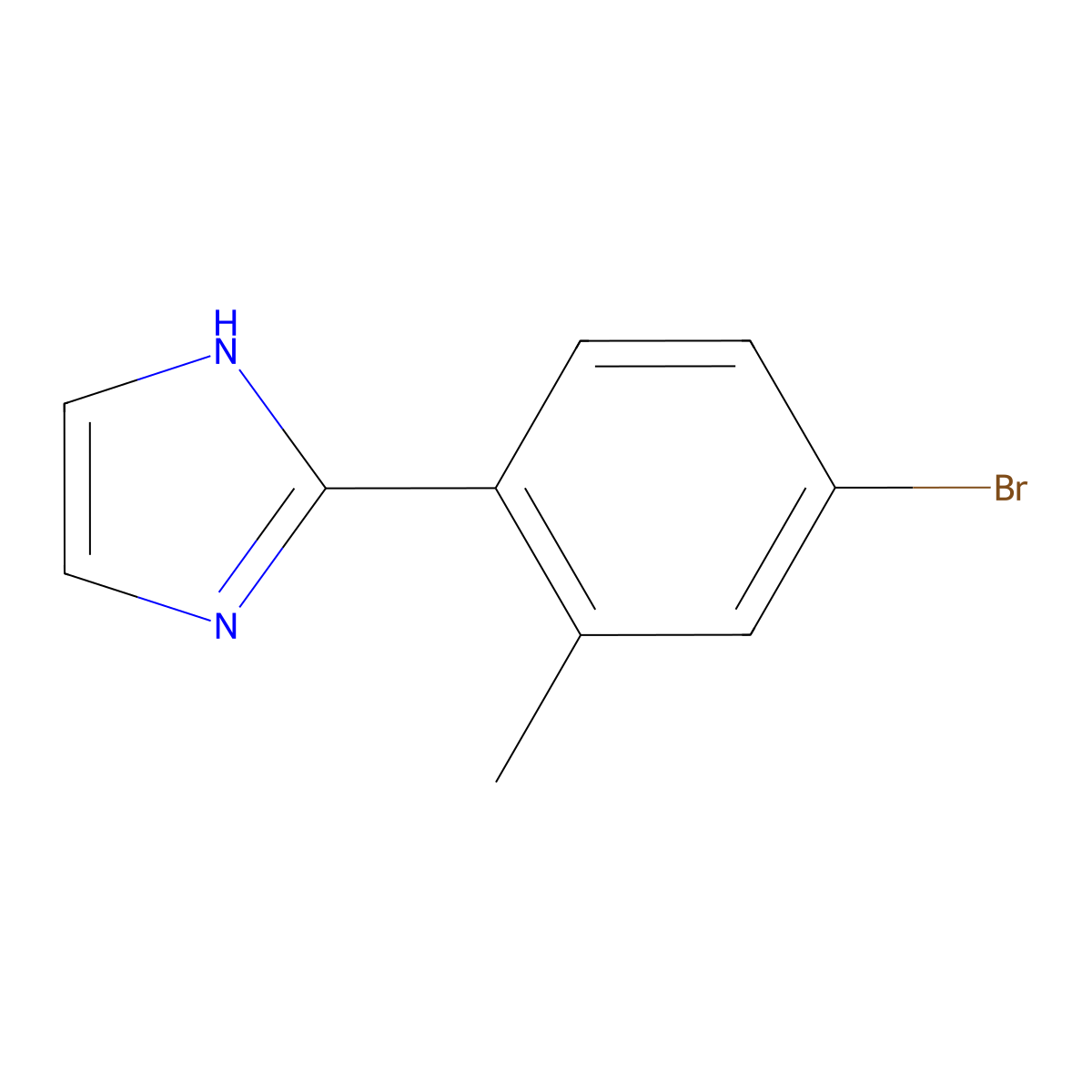 2-(4-bromo-2-methylphenyl)-1H-imidazole molecular structure, CAS 1379310-77-6