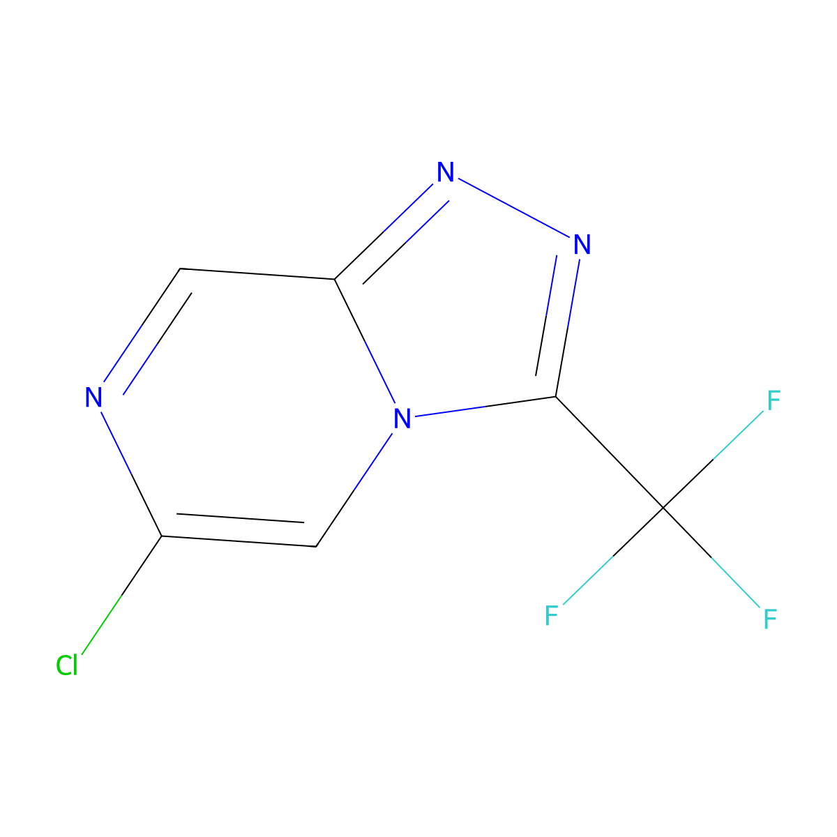 6-Chloro-3-(trifluoromethyl)-[1,2,4]triazolo[4,3-a]pyrazine molecular structure, CAS 1379310-87-8