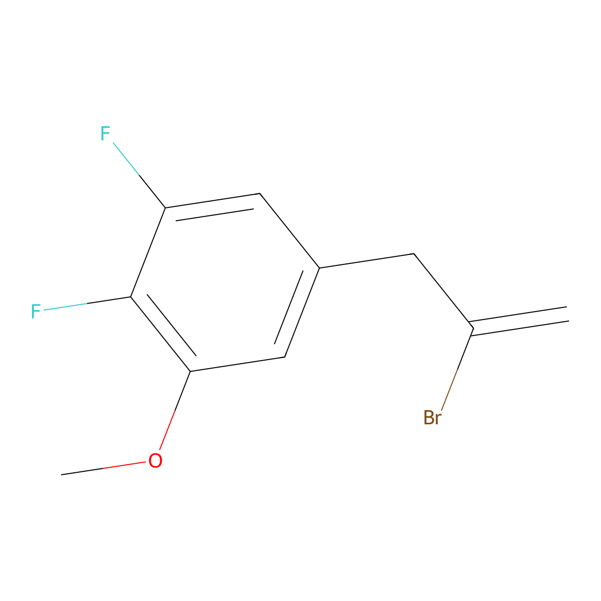 2-Bromo-3-(3,4-difluoro-5-methoxyphenyl)-1-propene molecular structure, CAS 1379310-91-4