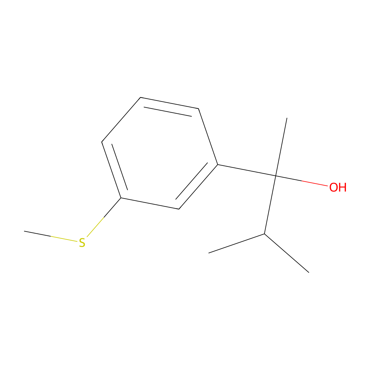 2-[3-(Methylthio)phenyl]-3-methyl-butan-2-ol molecular structure, CAS 1379311-12-2