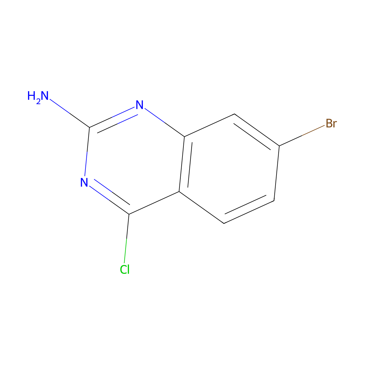 7-Bromo-4-chloroquinazolin-2-amine molecular structure, CAS 1379311-17-7