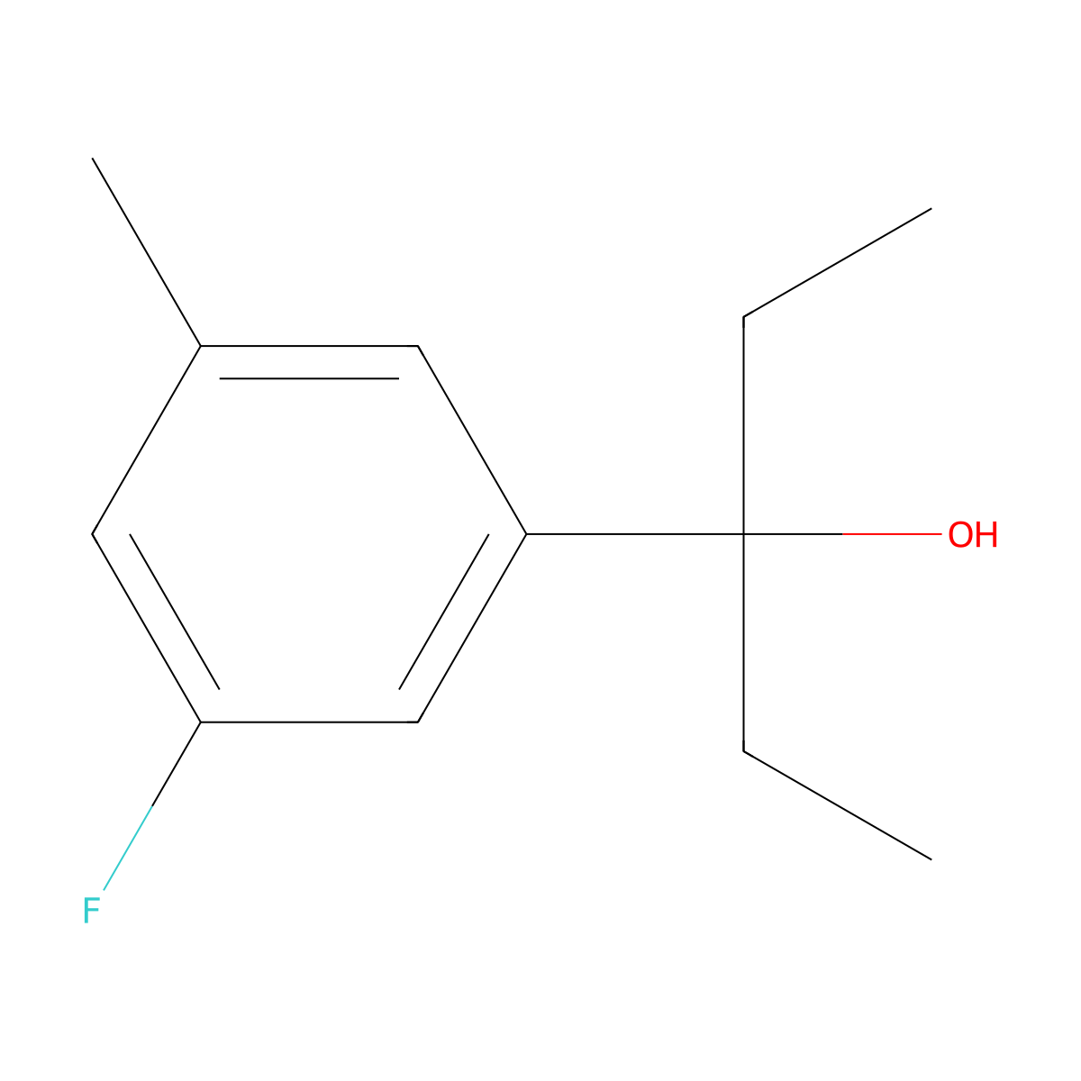 3-(3-Fluoro-5-methylphenyl)-3-pentanol molecular structure, CAS 1379311-33-7