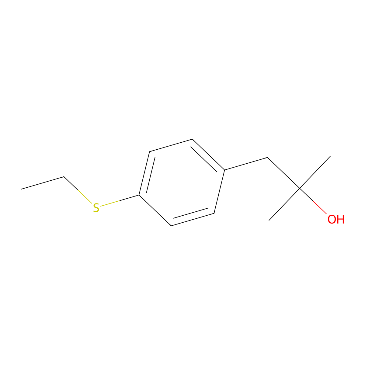 1-[4-(Ethylthio)phenyl]-2-methyl-2-propanol molecular structure, CAS 1379311-71-3