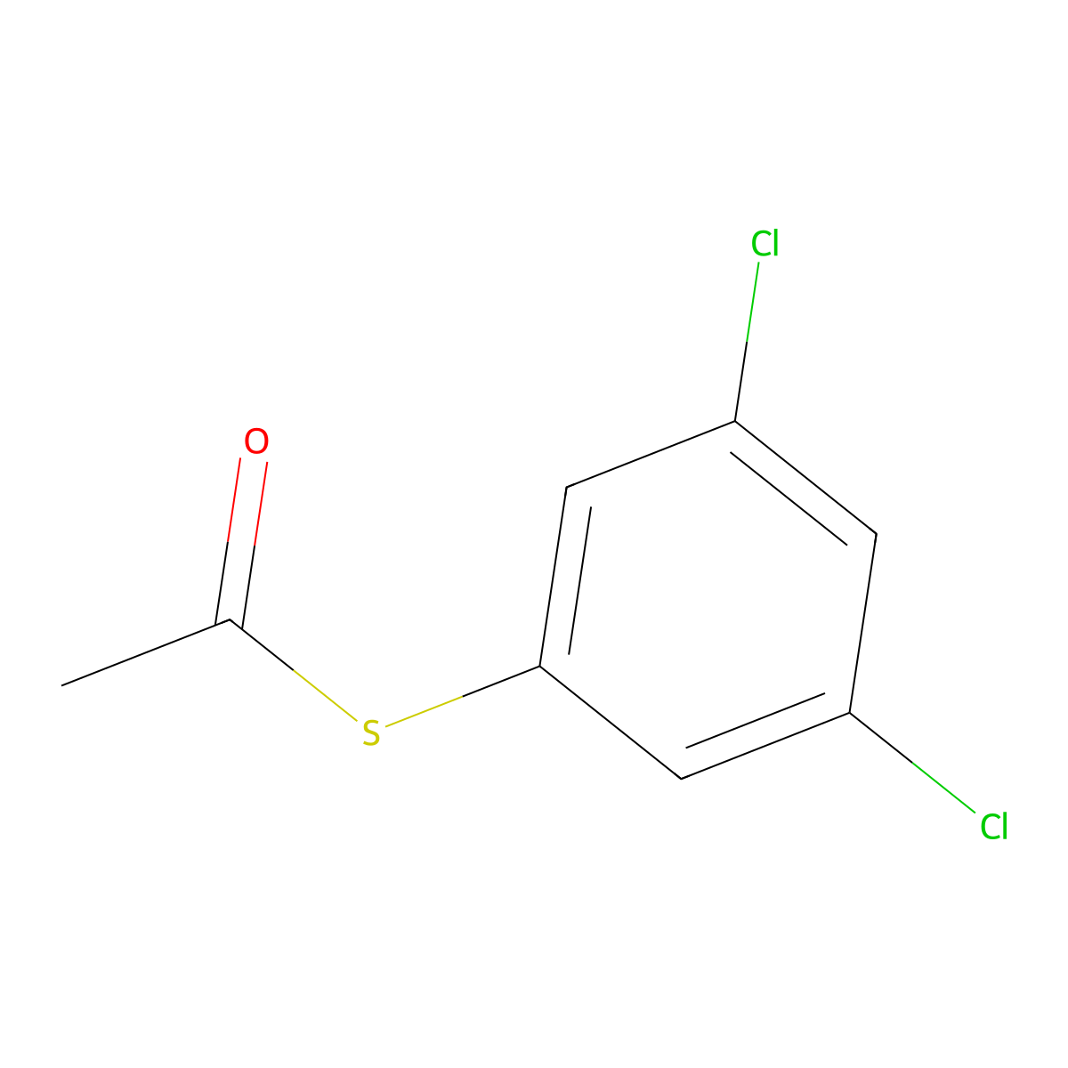 S-(3,5-Dichlorophenyl) ethanethioate molecular structure, CAS 1379311-78-0