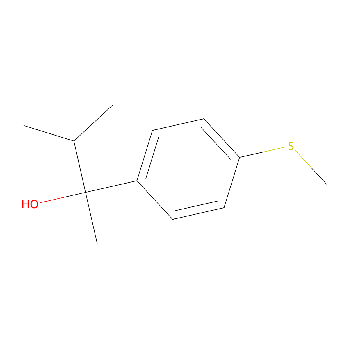2-[4-(Methylthio)phenyl]-3-methyl-butan-2-ol molecular structure, CAS 1379311-81-5