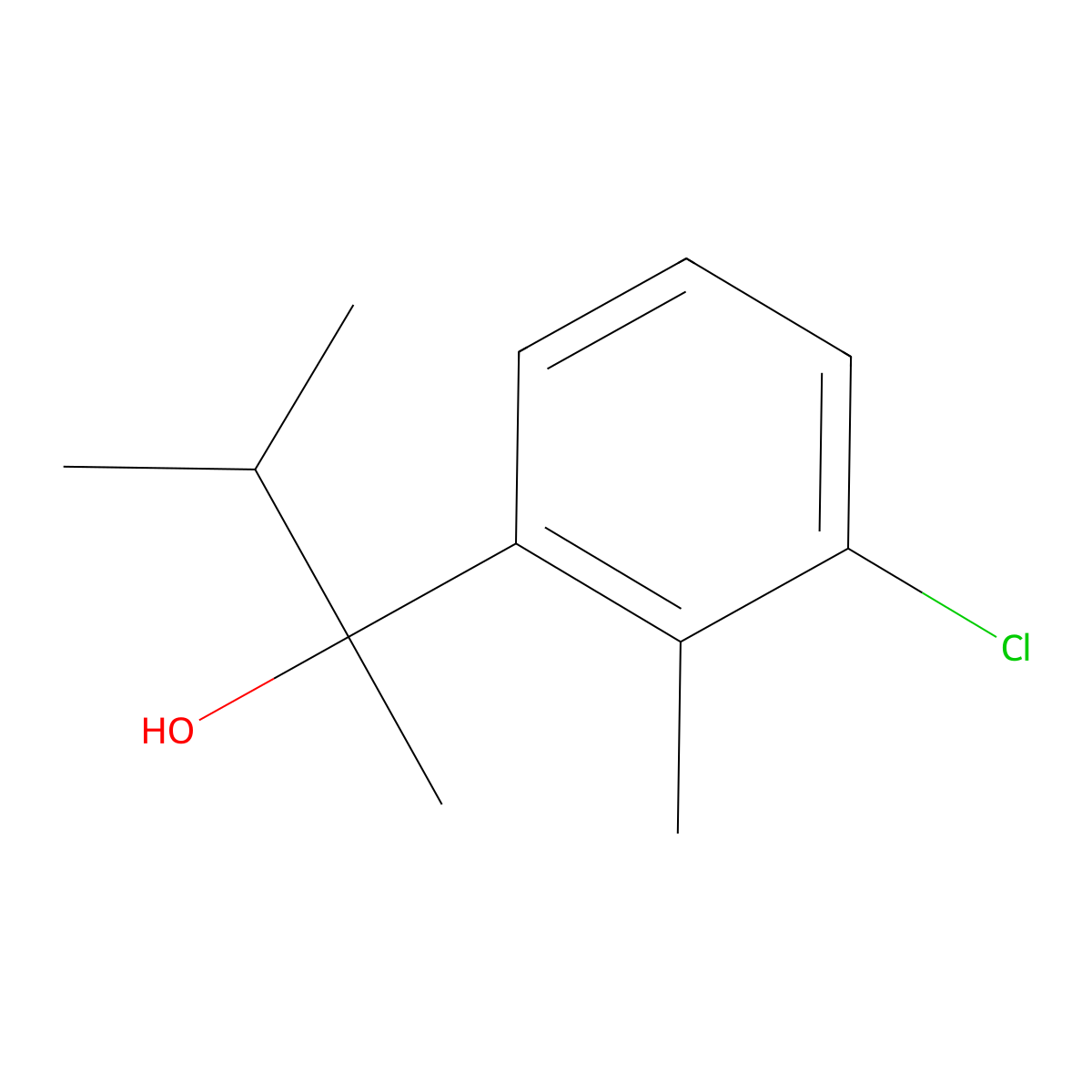 2-(3-Chloro-2-methylphenyl)-3-methyl-butan-2-ol molecular structure, CAS 1379311-86-0