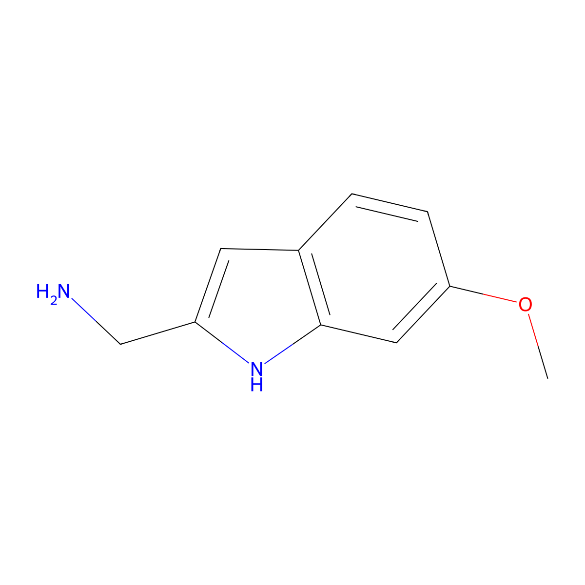 (6-Methoxy-1H-indol-2-yl)methanamine molecular structure, CAS 1379312-39-6