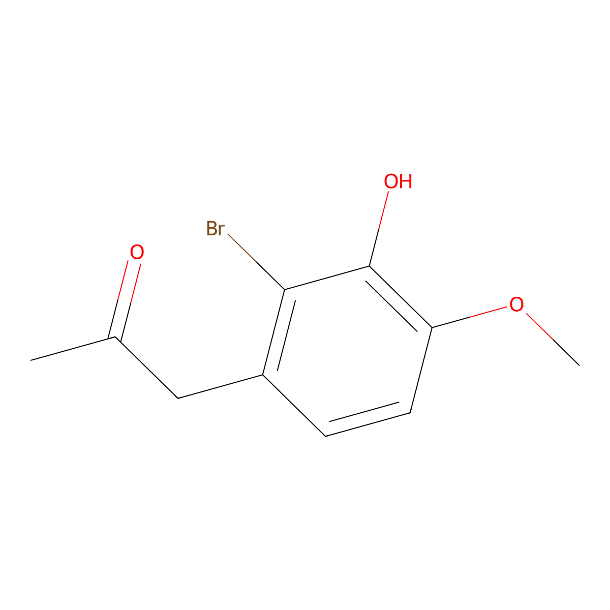 1-(2-Bromo-3-hydroxy-4-methoxyphenyl)propan-2-one molecular structure, CAS 1379312-63-6