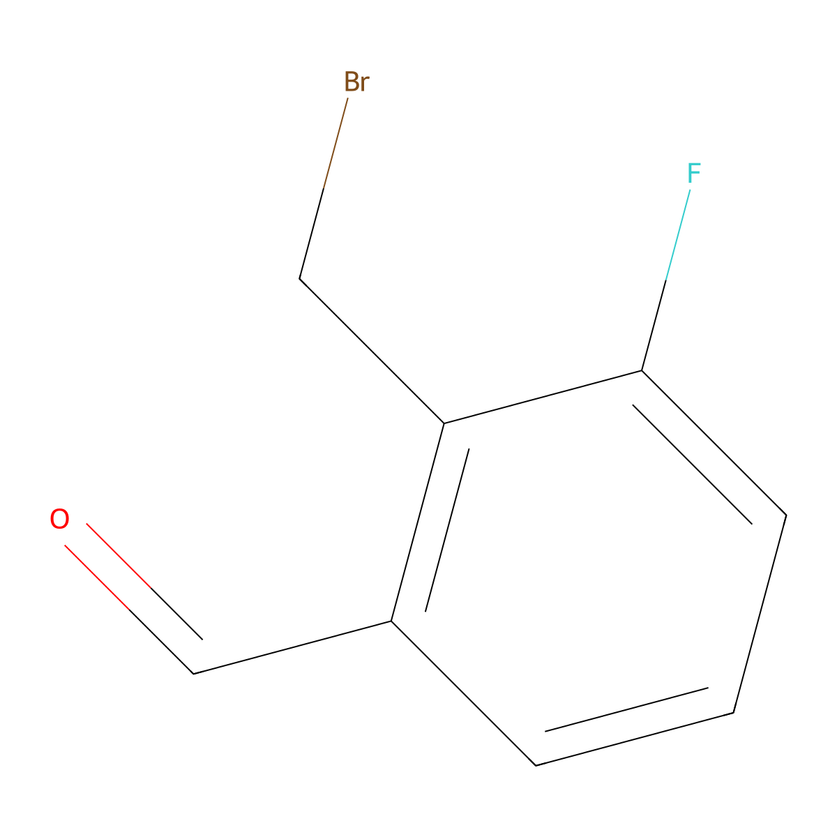 2-(Bromomethyl)-3-fluorobenzaldehyde molecular structure, CAS 1379312-99-8