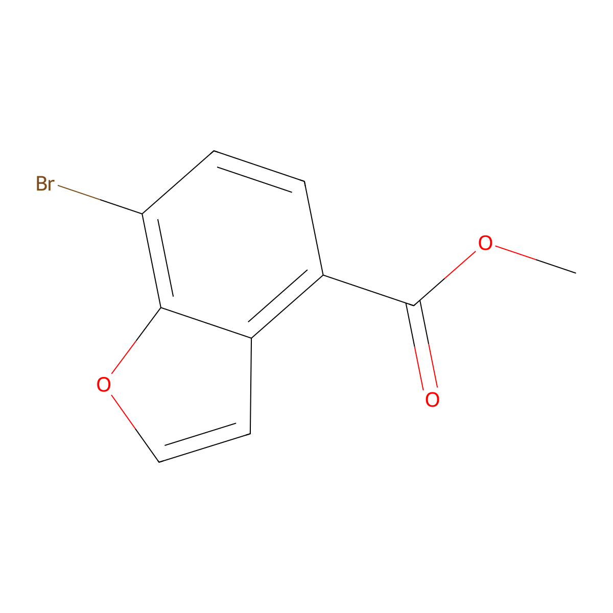 Methyl 7-bromo-1-benzofuran-4-carboxylate molecular structure, CAS 1379313-05-9