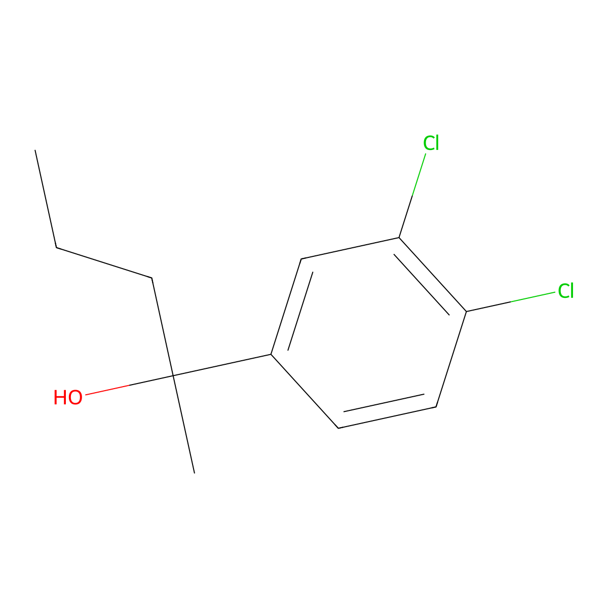 2-(3,4-Dichlorophenyl)-2-pentanol molecular structure, CAS 1379313-12-8