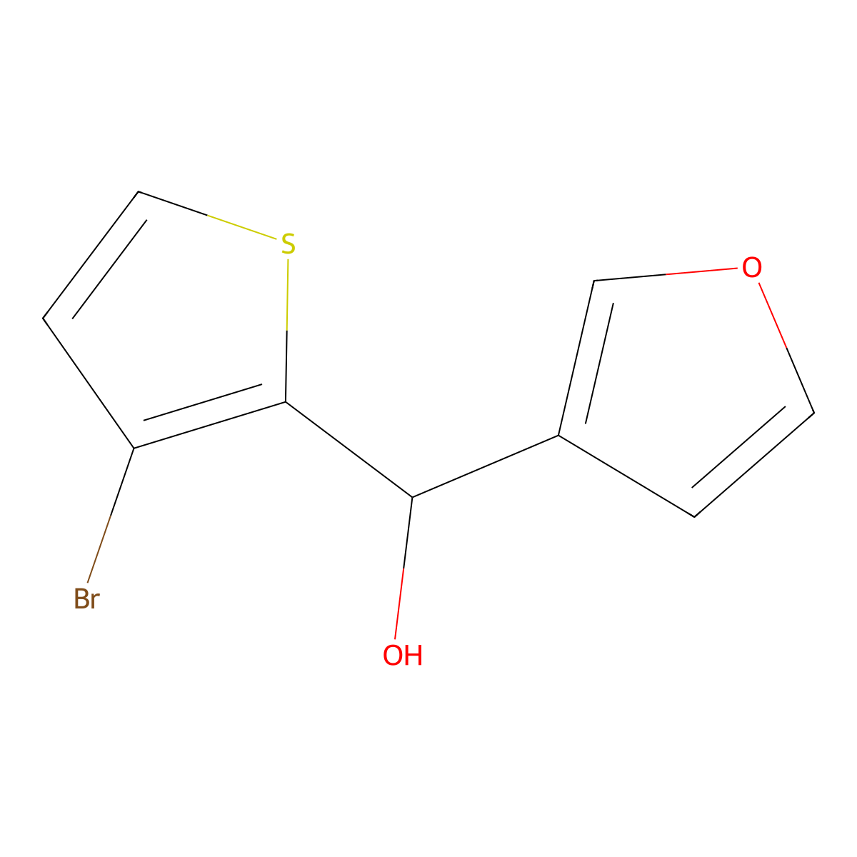 3-Bromo-2-thienyl-(3-furyl)methanol molecular structure, CAS 1379313-24-2