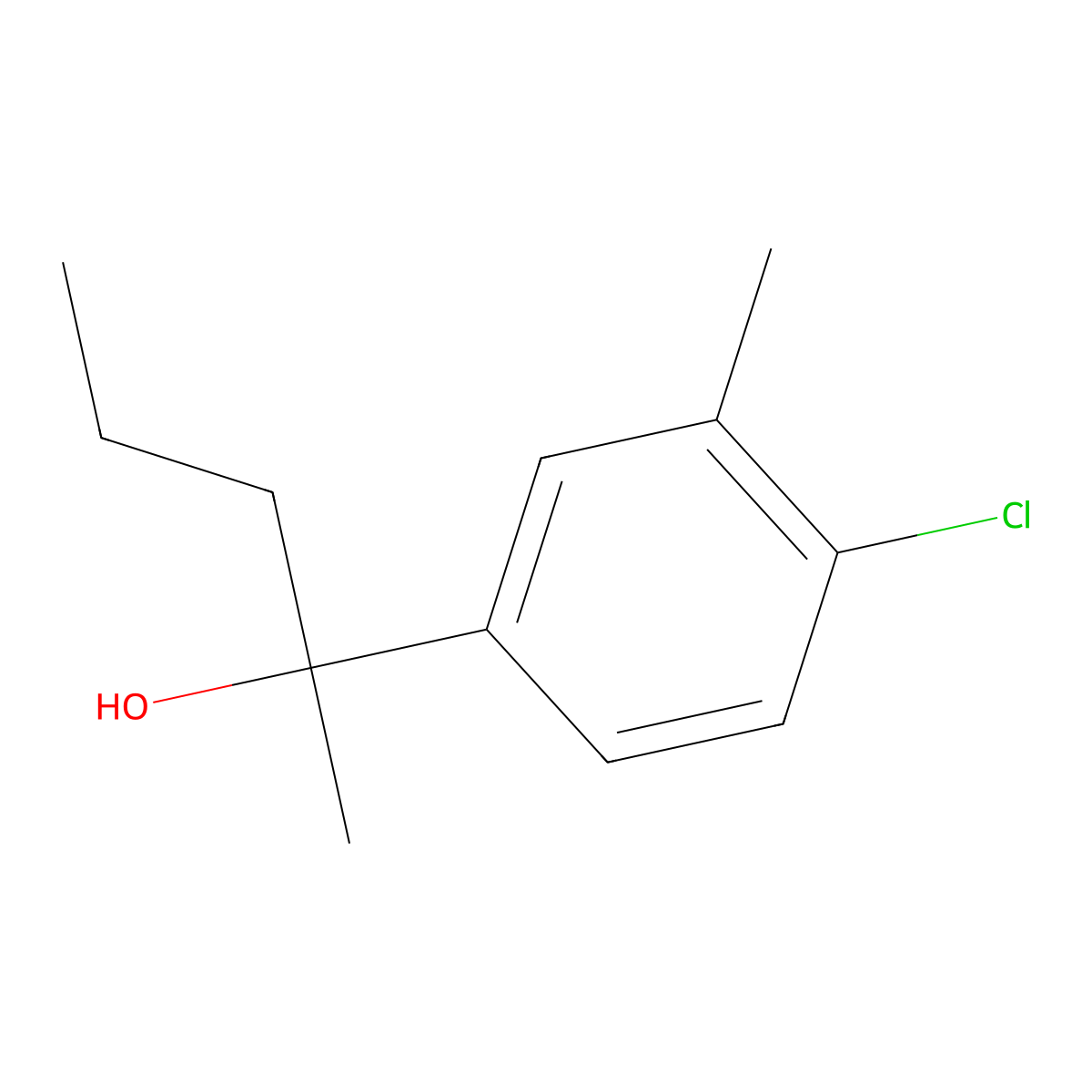 2-(4-Chloro-3-methylphenyl)-2-pentanol molecular structure, CAS 1379313-33-3