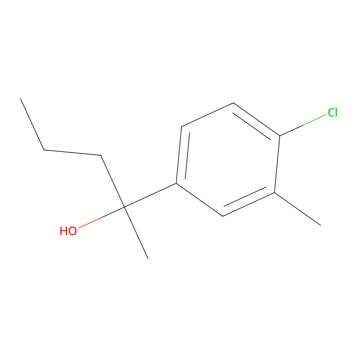 2-(4-Chloro-3-methylphenyl)-2-pentanol molecular structure, CAS 1379313-33-3