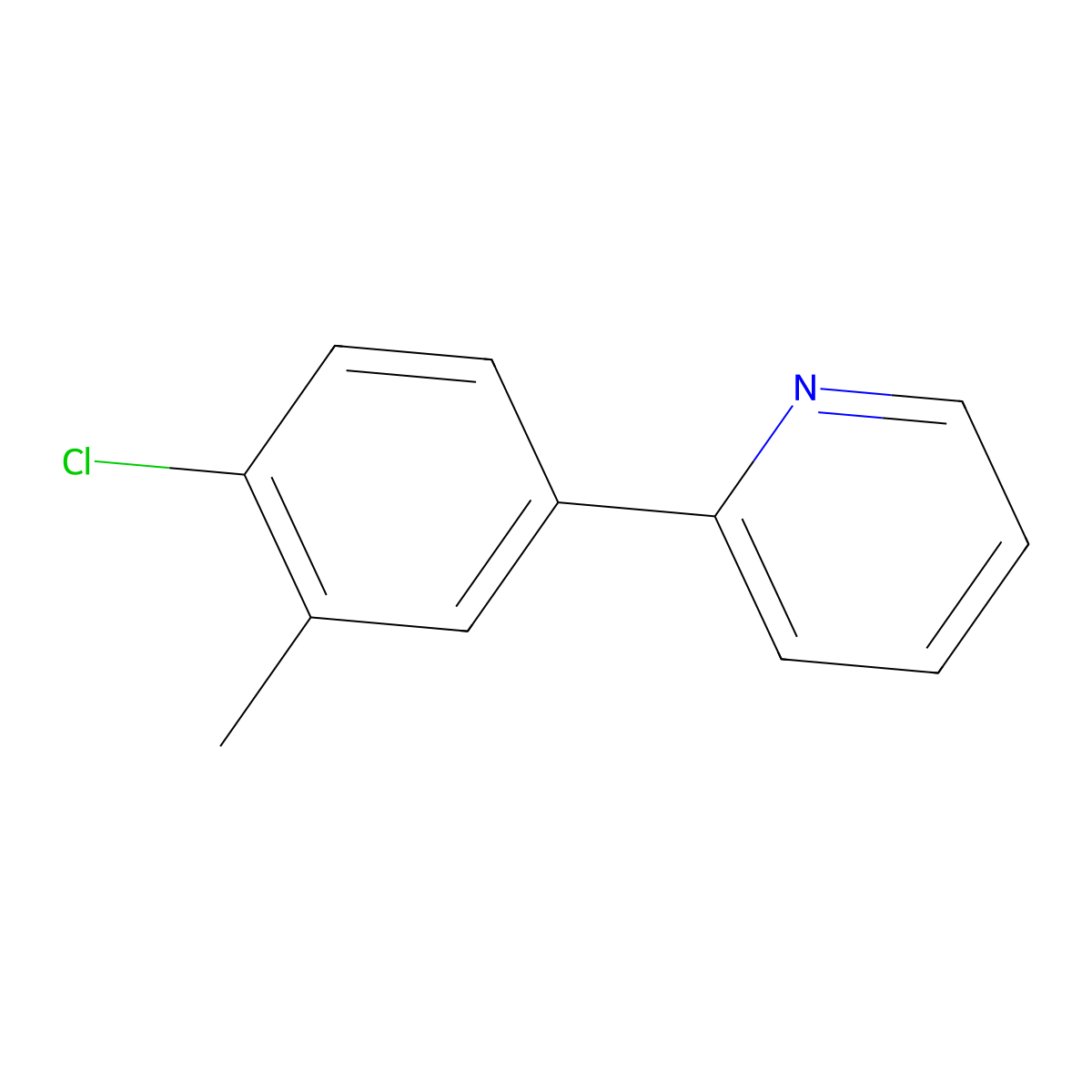 2-(4-Chloro-3-methylphenyl)pyridine molecular structure, CAS 1379313-35-5