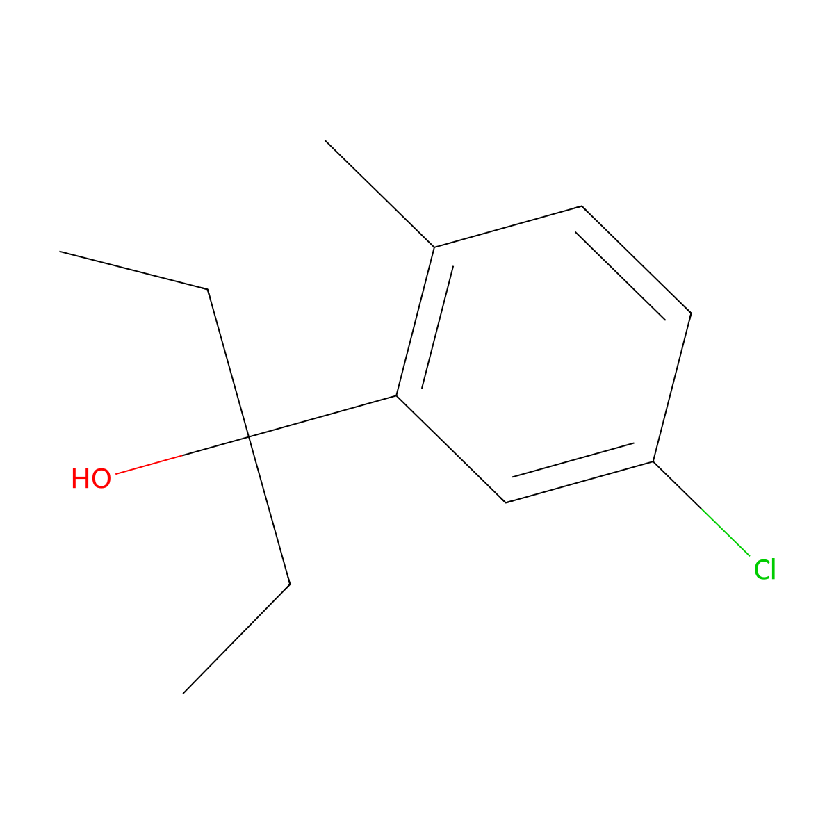 3-(3-Chloro-6-methylphenyl)-3-pentanol molecular structure, CAS 1379313-45-7