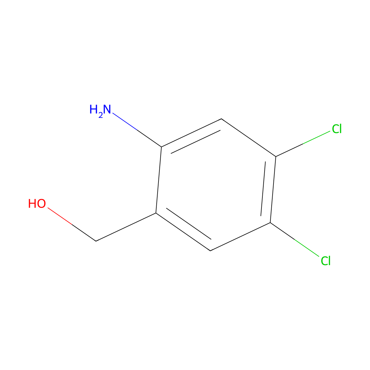 (2-Amino-4,5-dichlorophenyl)methanol molecular structure, CAS 1379313-51-5