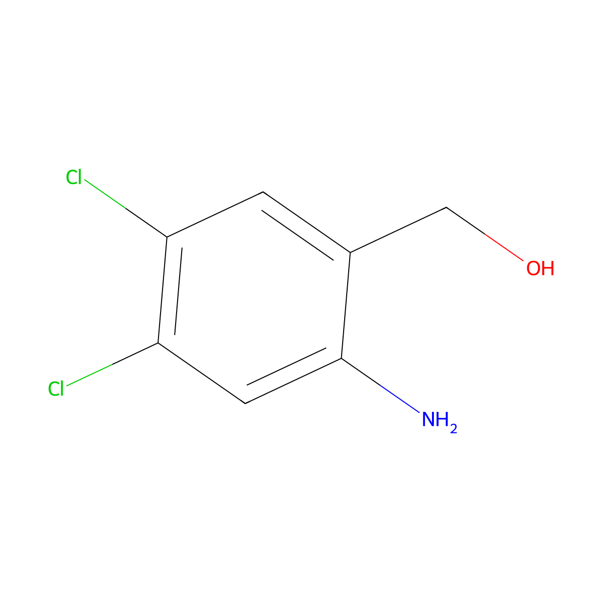(2-Amino-4,5-dichlorophenyl)methanol molecular structure, CAS 1379313-51-5