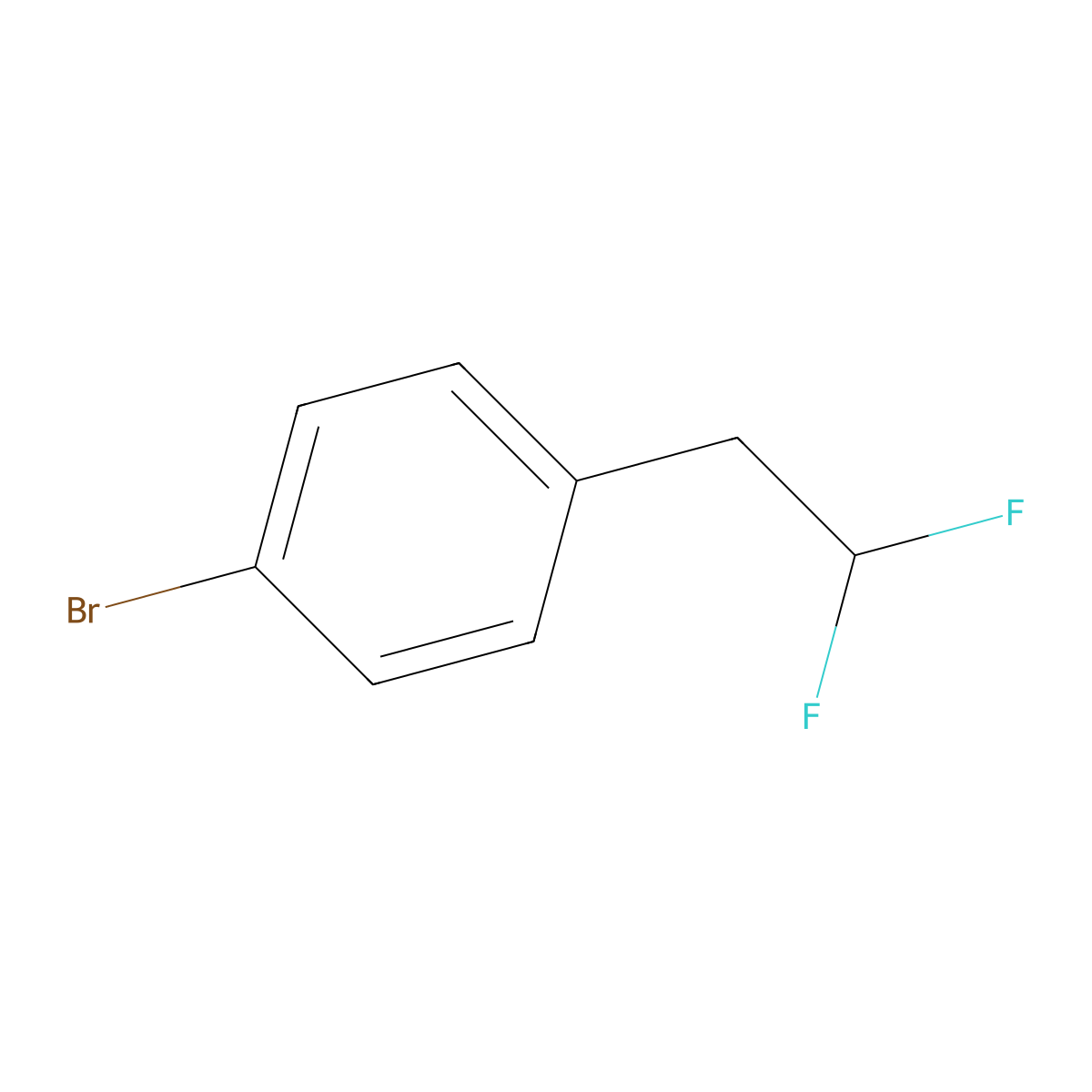 1-Bromo-4-(2,2-difluoroethyl)benzene molecular structure, CAS 1379313-67-3