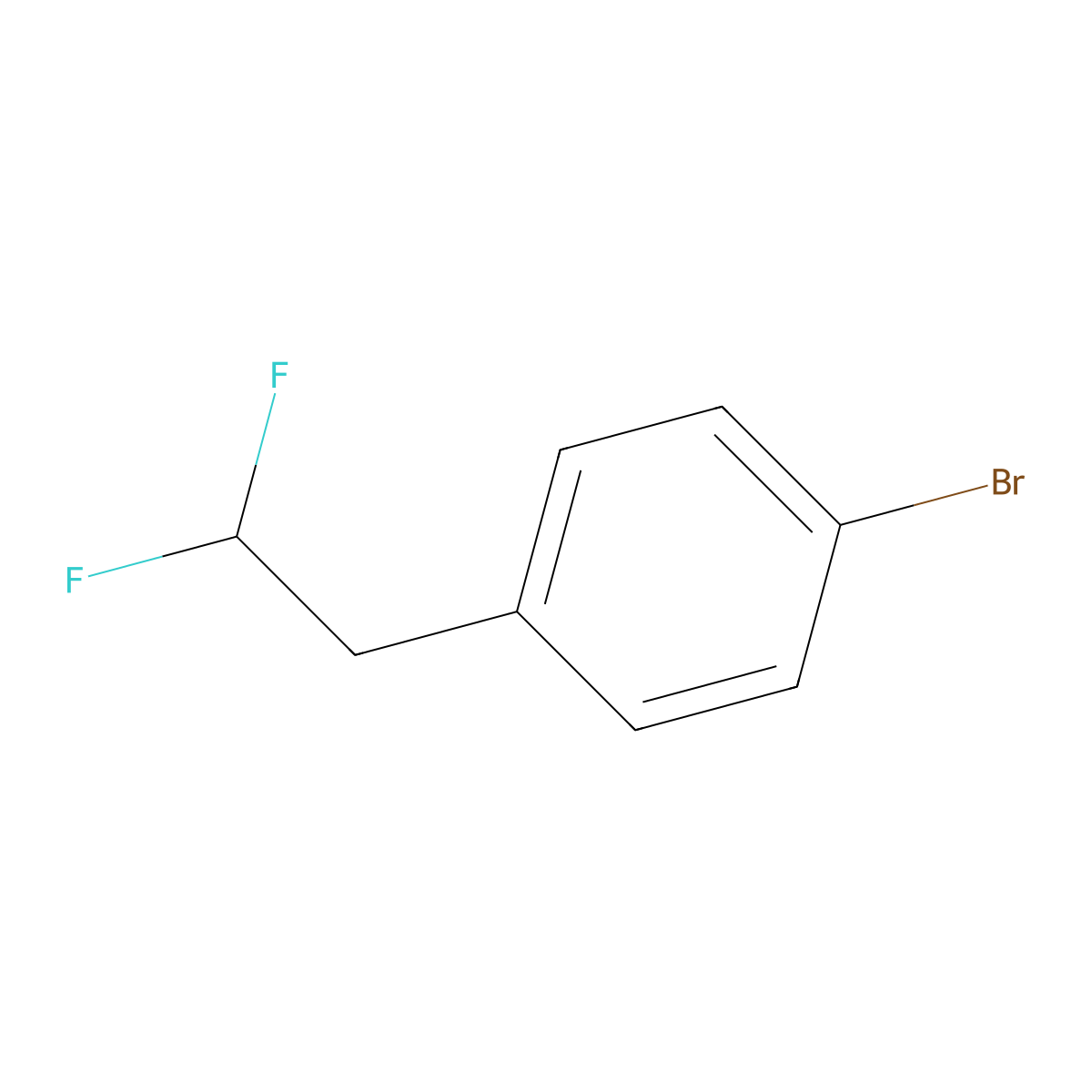 1-Bromo-4-(2,2-difluoroethyl)benzene molecular structure, CAS 1379313-67-3
