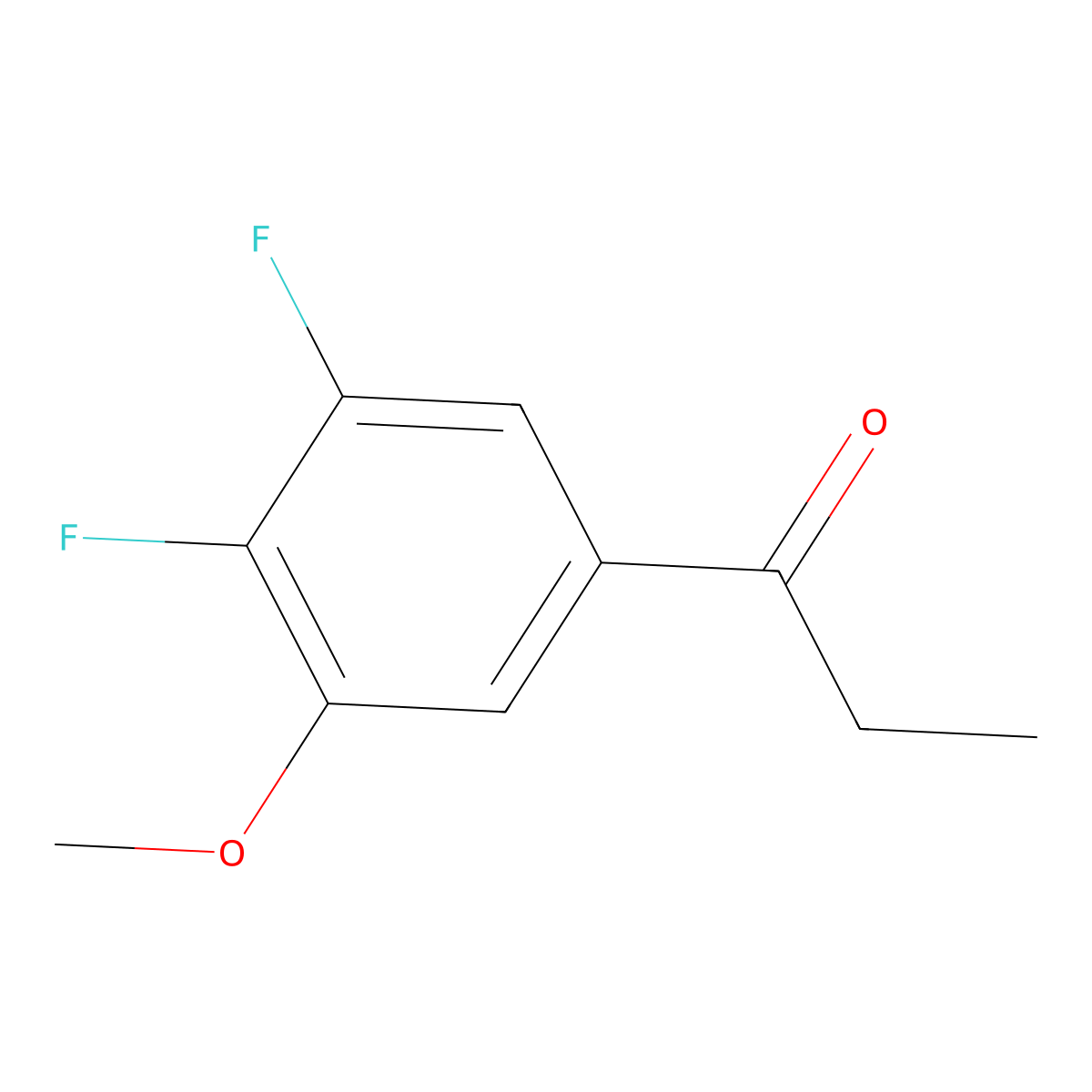 1-(3,4-Difluoro-5-methoxyphenyl)propan-1-one molecular structure, CAS 1379314-08-5