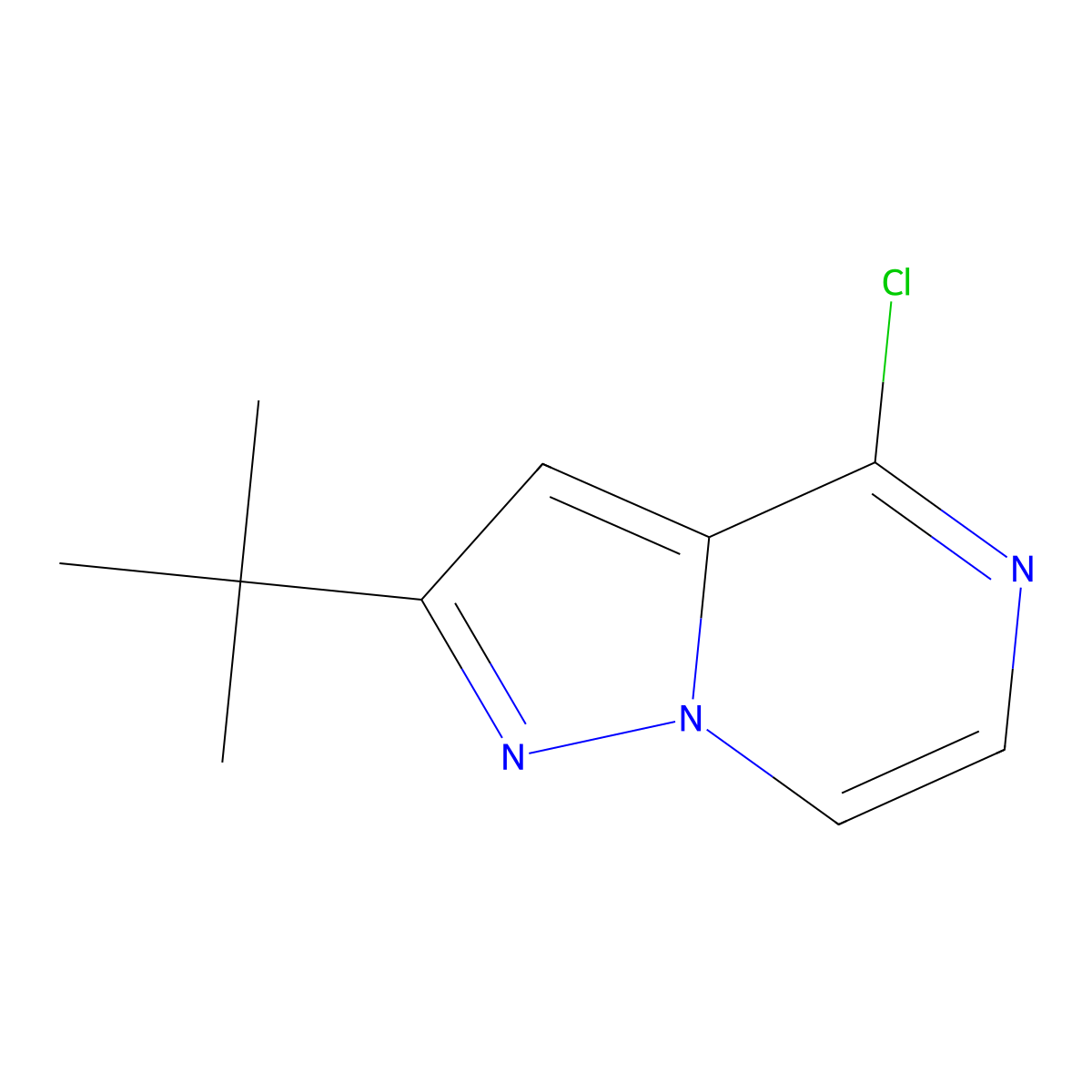 2-(Tert-butyl)-4-chloropyrazolo[1,5-a]pyrazine molecular structure, CAS 1379314-67-6