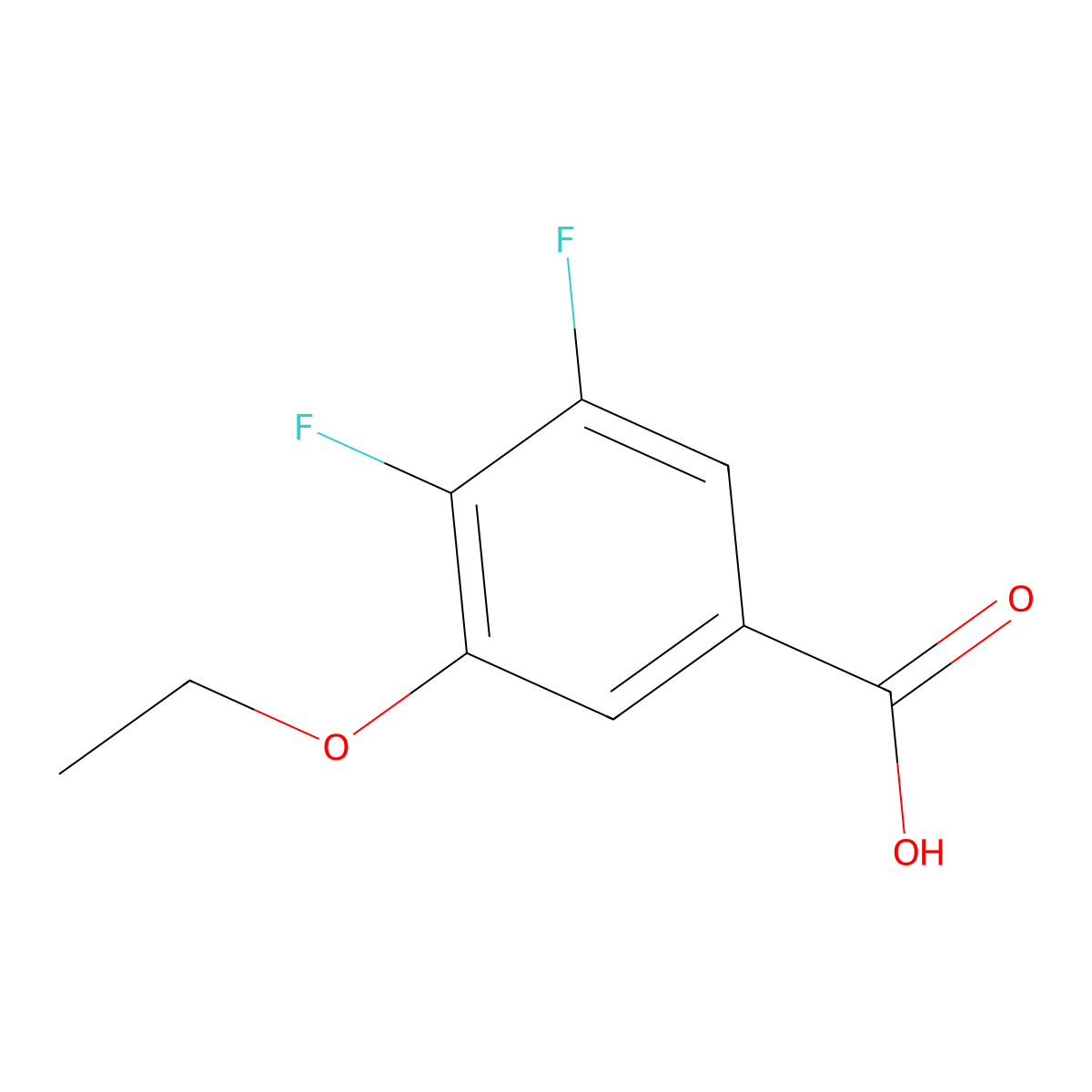 3-Ethoxy-4,5-difluorobenzoic acid molecular structure, CAS 1379315-07-7