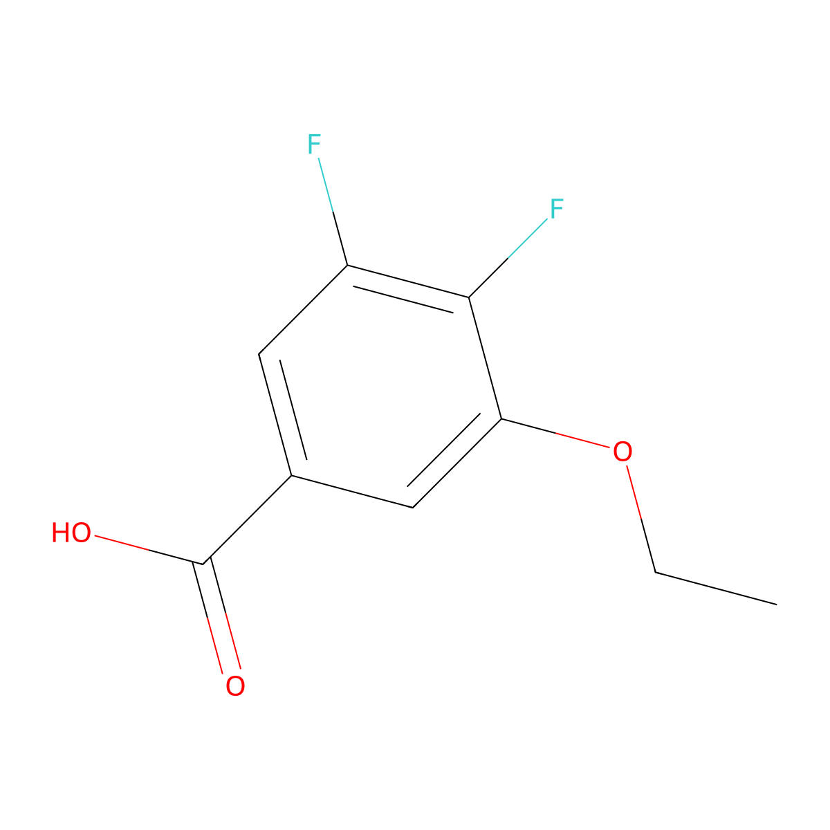 3-Ethoxy-4,5-difluorobenzoic acid molecular structure, CAS 1379315-07-7