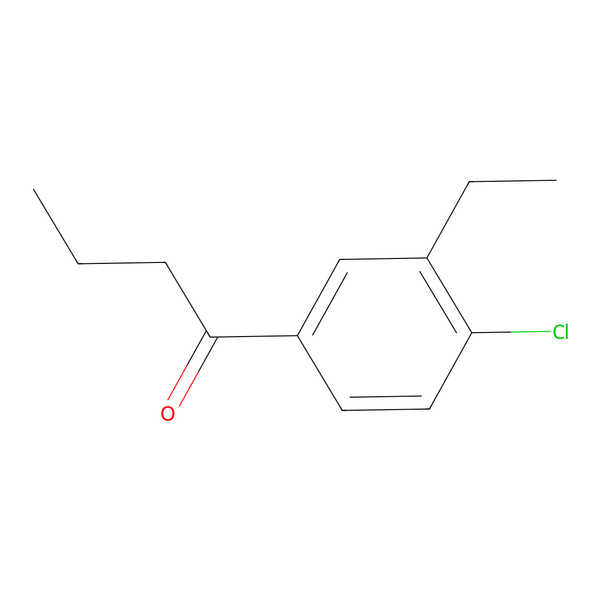 4'-Chloro-3'-ethylbutyrophenone molecular structure, CAS 1379315-53-3