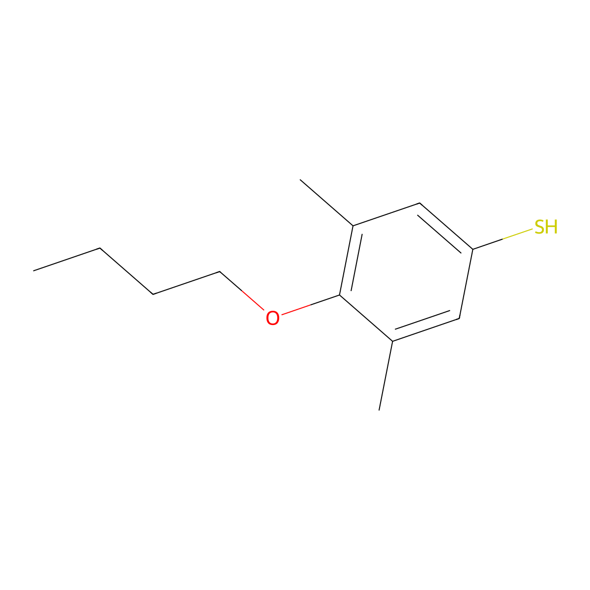 4-n-Butoxy-3,5-dimethylthiophenol molecular structure, CAS 1379315-80-6