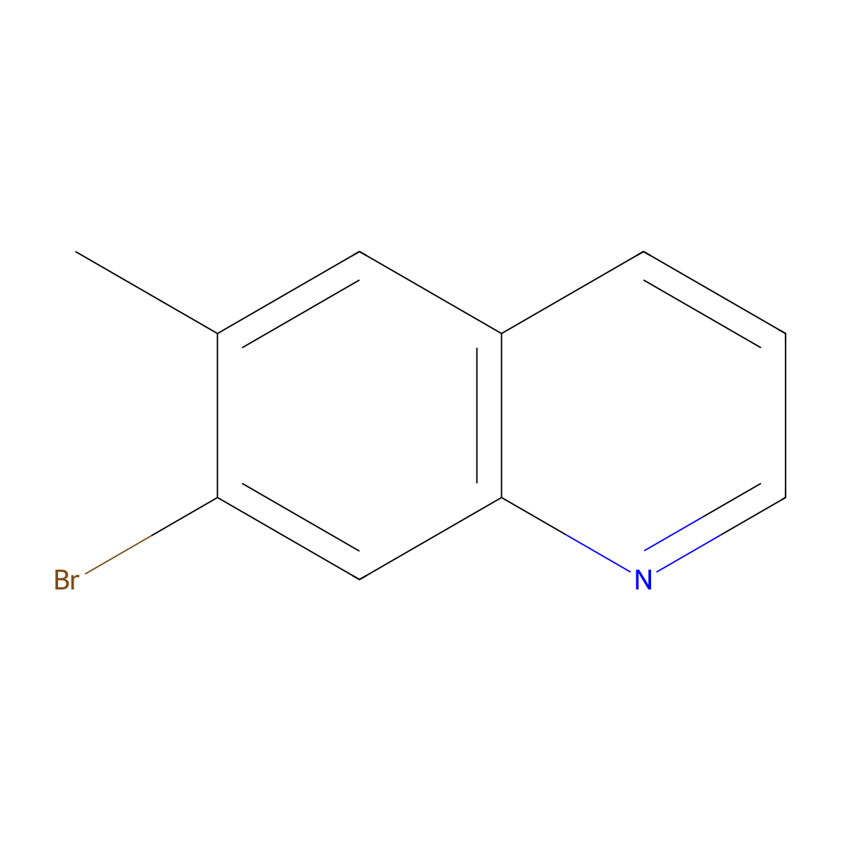 7-Bromo-6-methylquinoline molecular structure, CAS 1379316-02-5