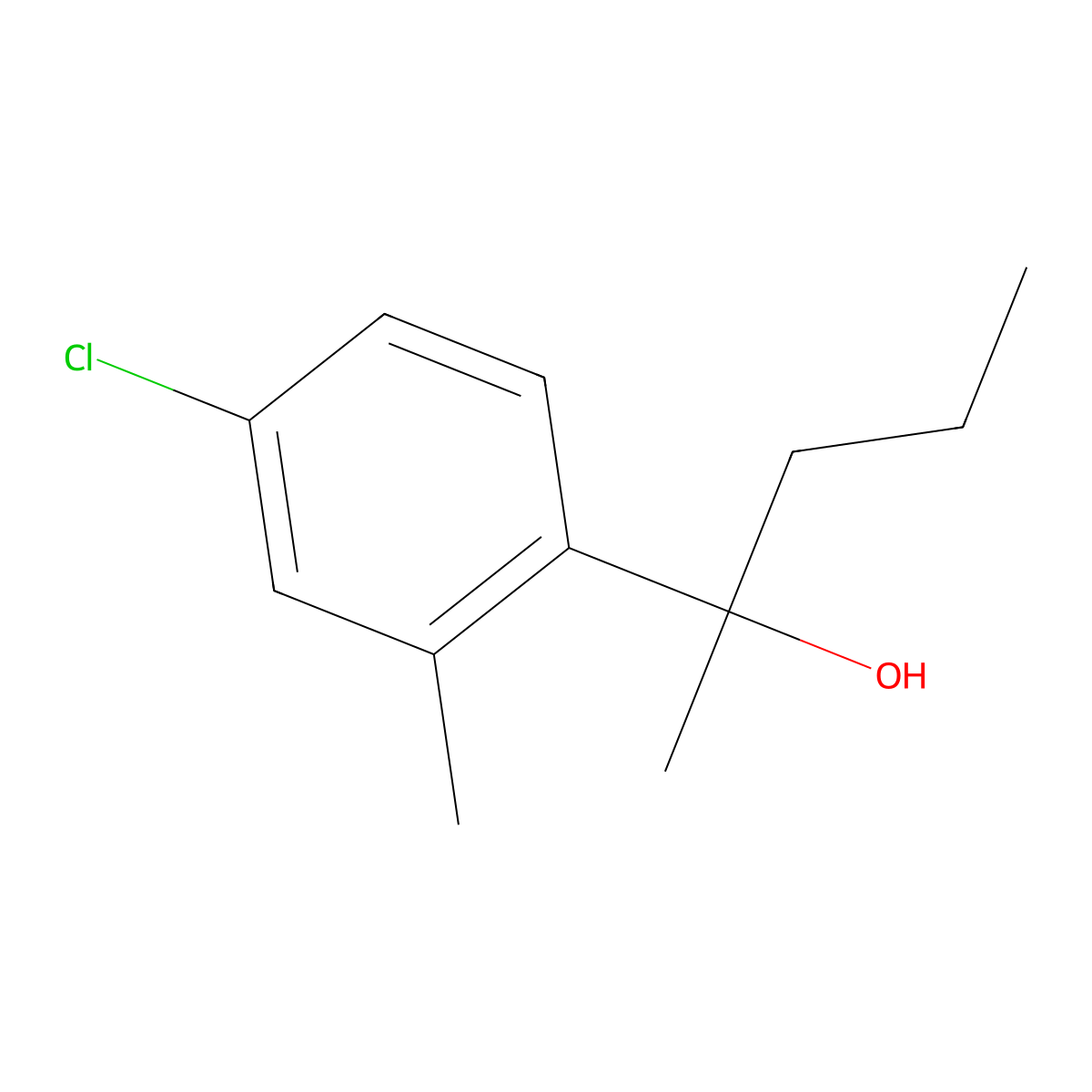 2-(4-Chloro-2-methylphenyl)-2-pentanol molecular structure, CAS 1379317-45-9