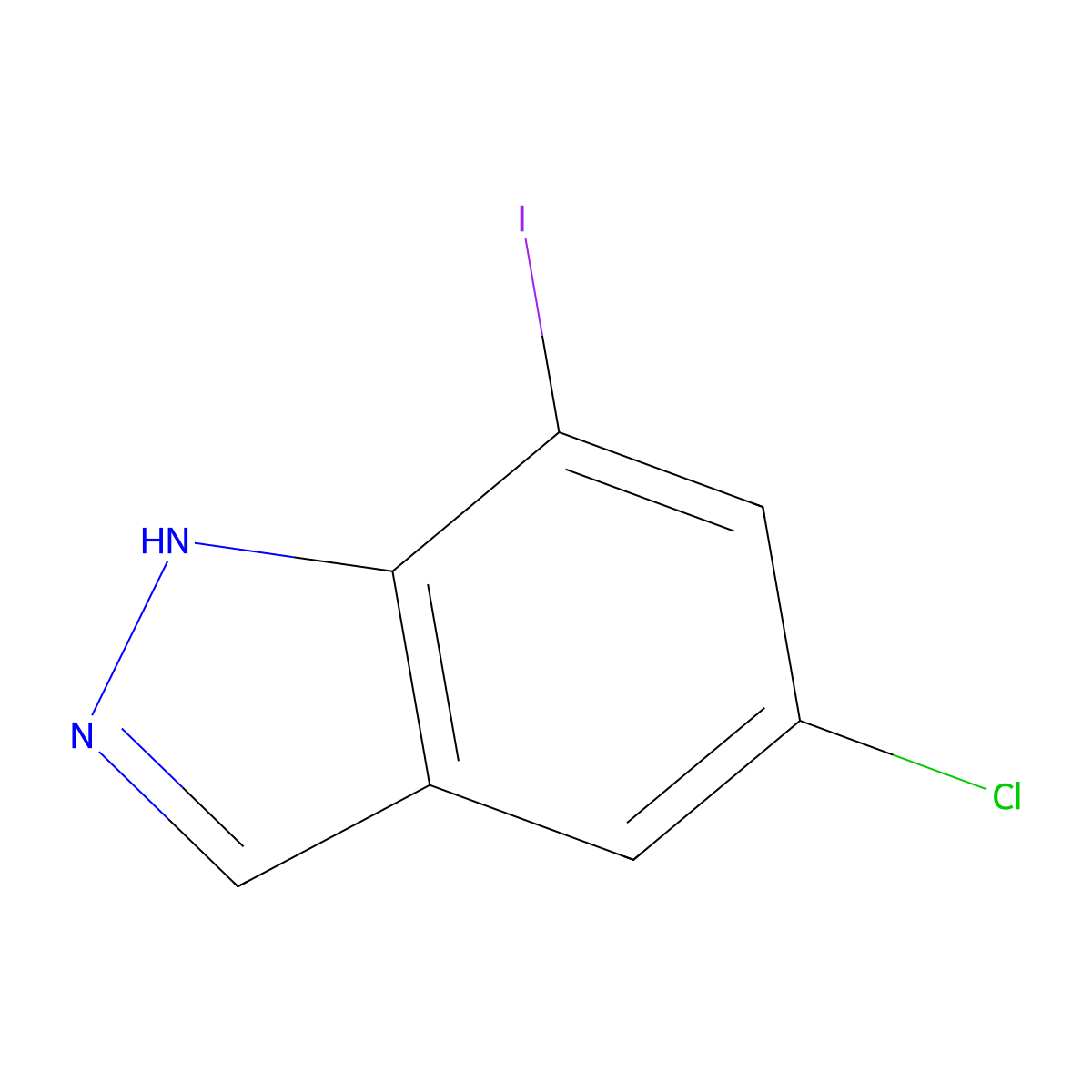 5-chloro-7-iodo-1H-indazole molecular structure, CAS 1379317-48-2
