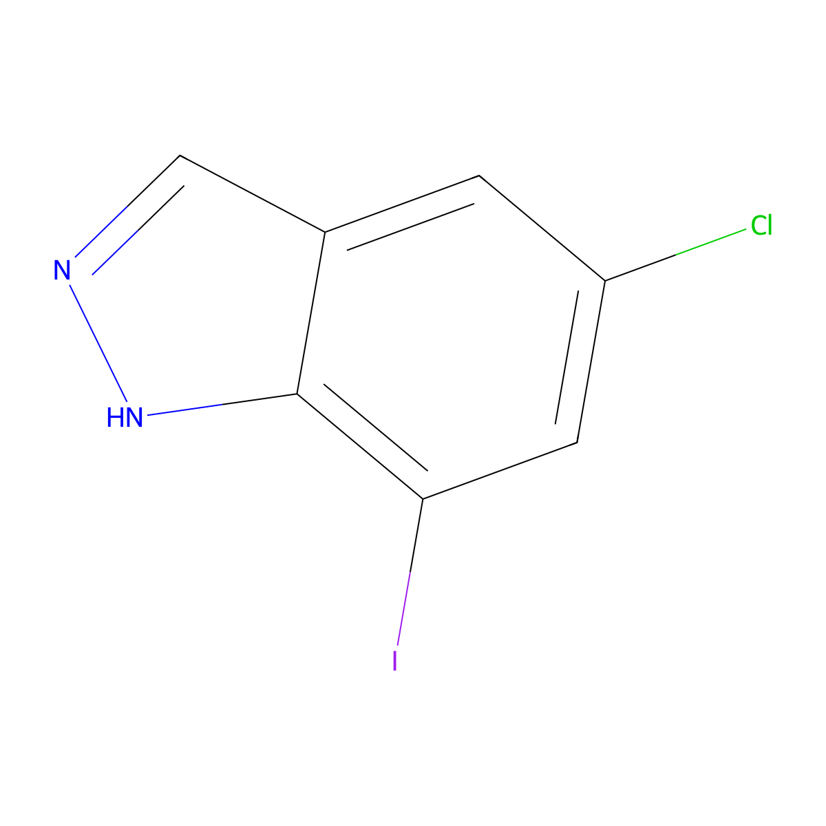 5-chloro-7-iodo-1H-indazole molecular structure, CAS 1379317-48-2