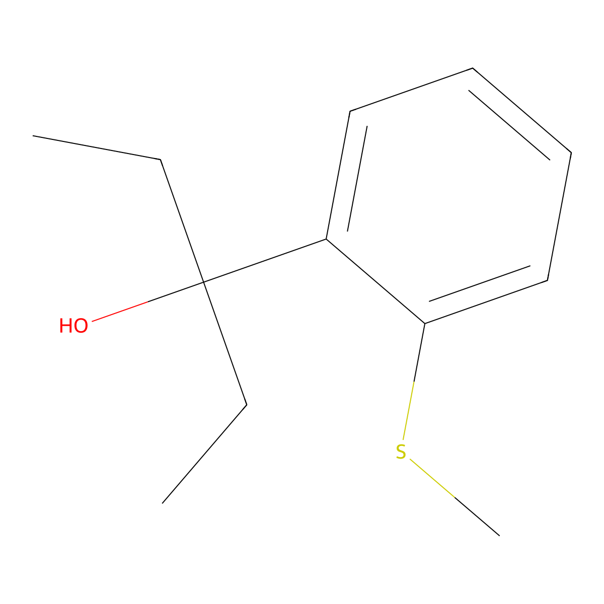 3-[2-(Methylthio)phenyl]-3-pentanol molecular structure, CAS 1379317-52-8
