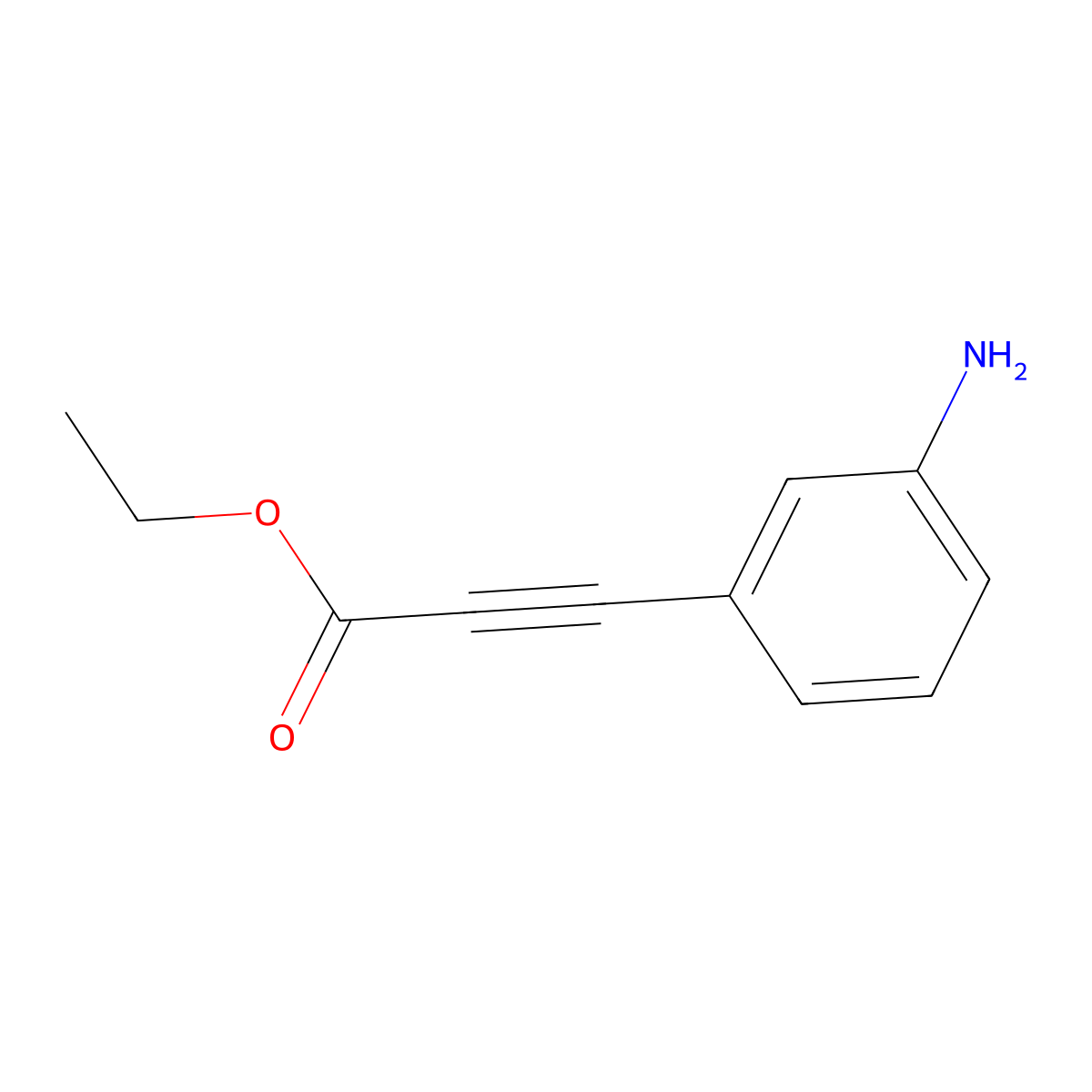 Ethyl 3-(3-aminophenyl)prop-2-ynoate molecular structure, CAS 1379318-74-7