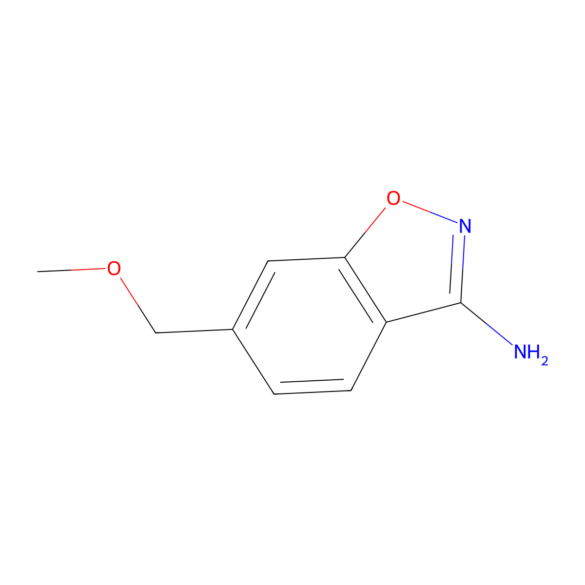 6-(Methoxymethyl)-1,2-benzoxazol-3-amine molecular structure, CAS 1379321-46-6