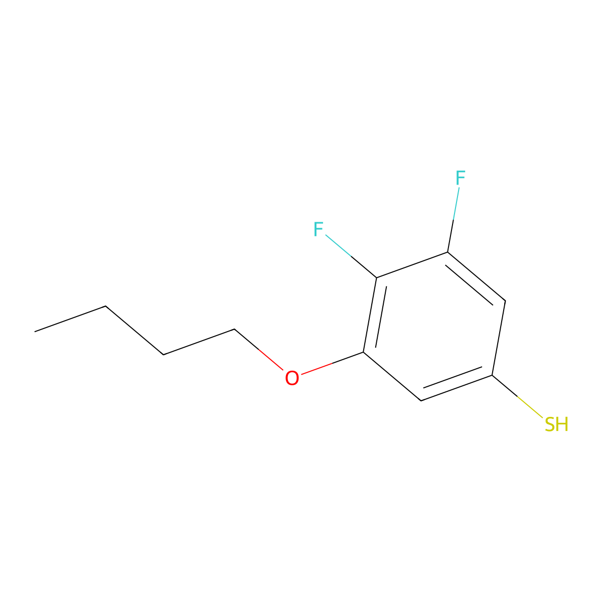 3-n-Butoxy-4,5-difluorothiophenol molecular structure, CAS 1379322-17-4
