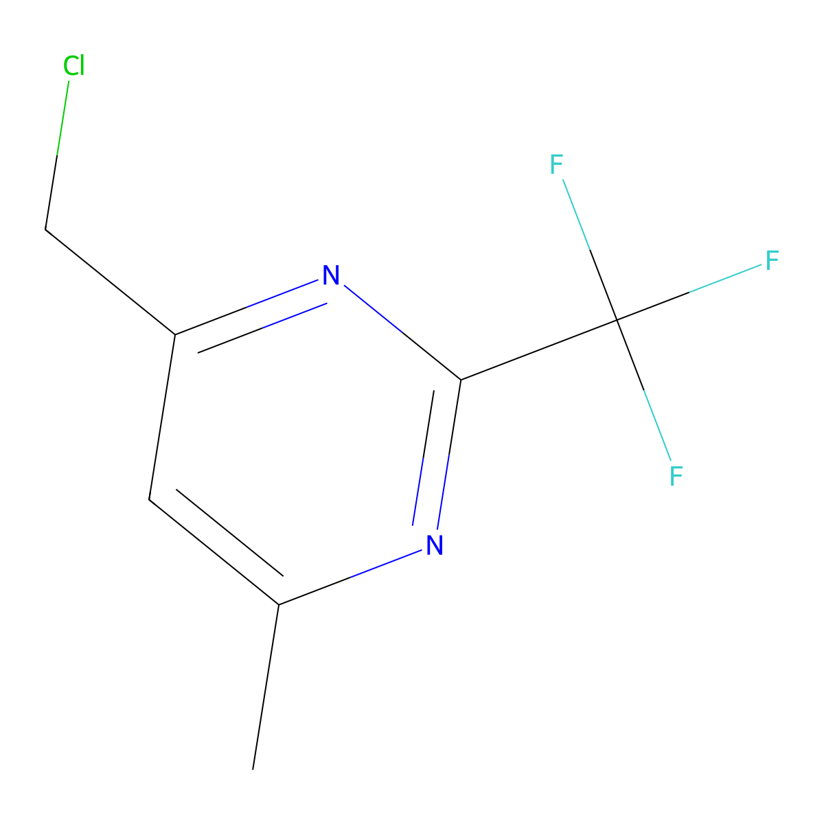 4-(Chloromethyl)-6-methyl-2-(trifluoromethyl)pyrimidine molecular structure, CAS 1379322-47-0