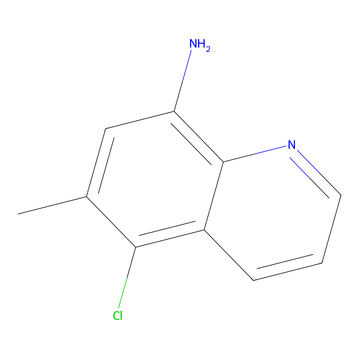 5-Chloro-6-methyl-8-quinolinamine molecular structure, CAS 1379322-54-9