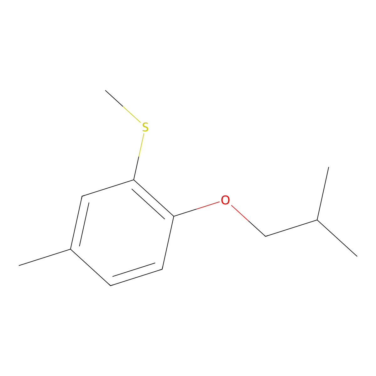 2-iso-Butoxy-5-methylphenyl methyl sulfide molecular structure, CAS 1379322-55-0