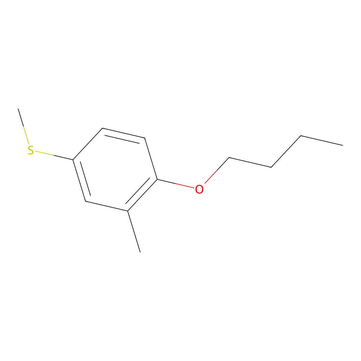 4-n-Butoxy-3-methylphenyl methyl sulfide molecular structure, CAS 1379322-88-9