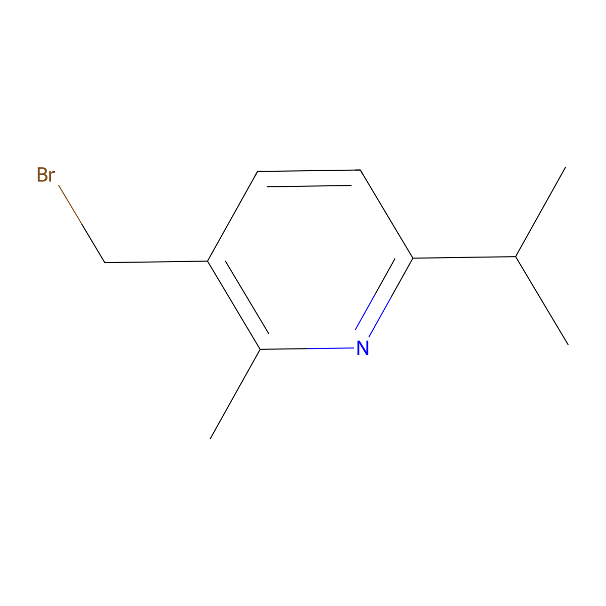 3-(Bromomethyl)-2-methyl-6-(propan-2-yl)pyridine molecular structure, CAS 1379323-12-2
