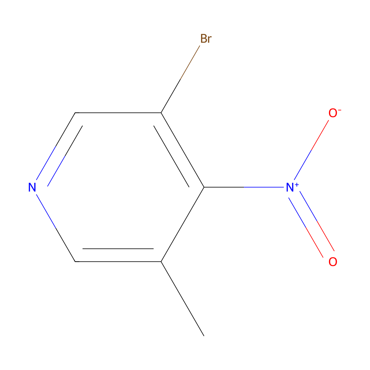 3-Bromo-5-methyl-4-nitropyridine molecular structure, CAS 1379323-18-8